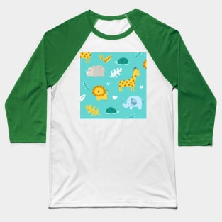 Animal cute pattern Baseball T-Shirt